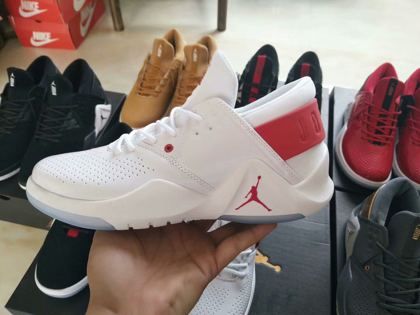 Air Jordan Fligth Fresh White Red Shoes